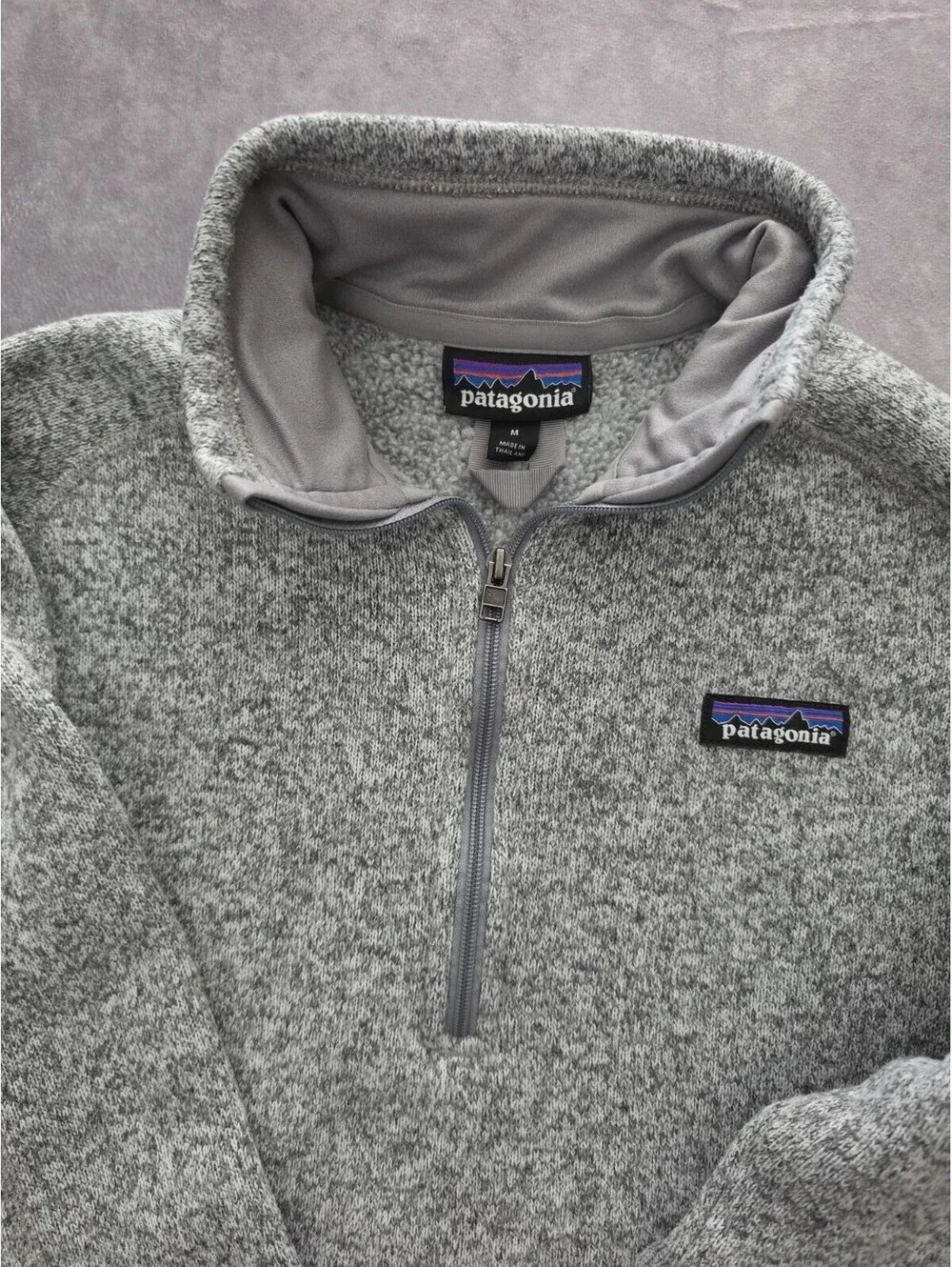 Patagonia Better Sweater 1/4 Zip Fleece Pullover Women's Medium Gray Cozy Jacket
